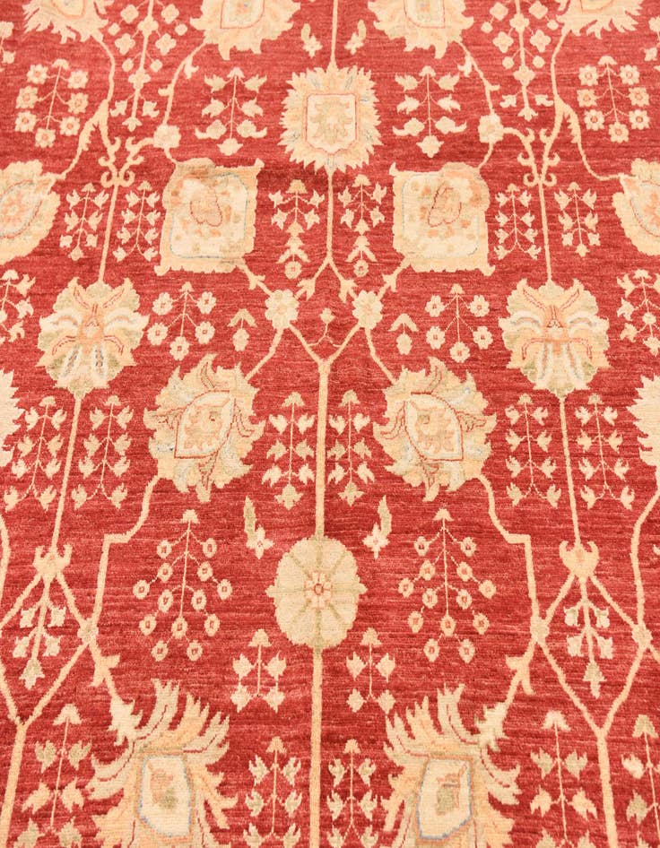 Detail image of  10' x 13'  Hand Knotted Peshawar Ziegler Rug