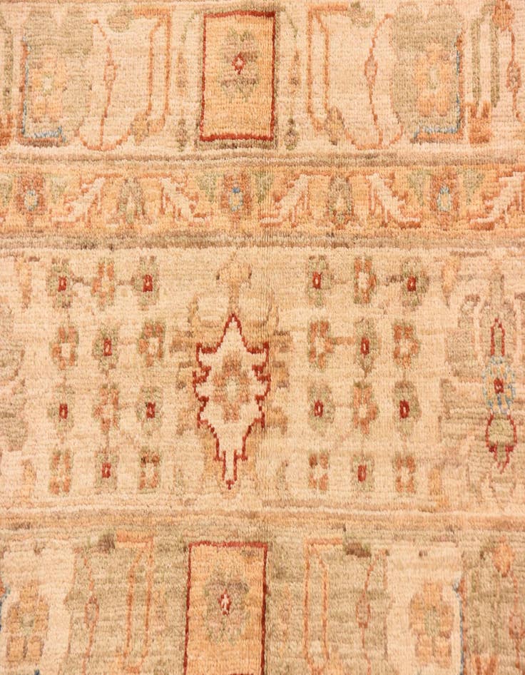 Detail image of  10' x 13'  Hand Knotted Peshawar Ziegler Rug