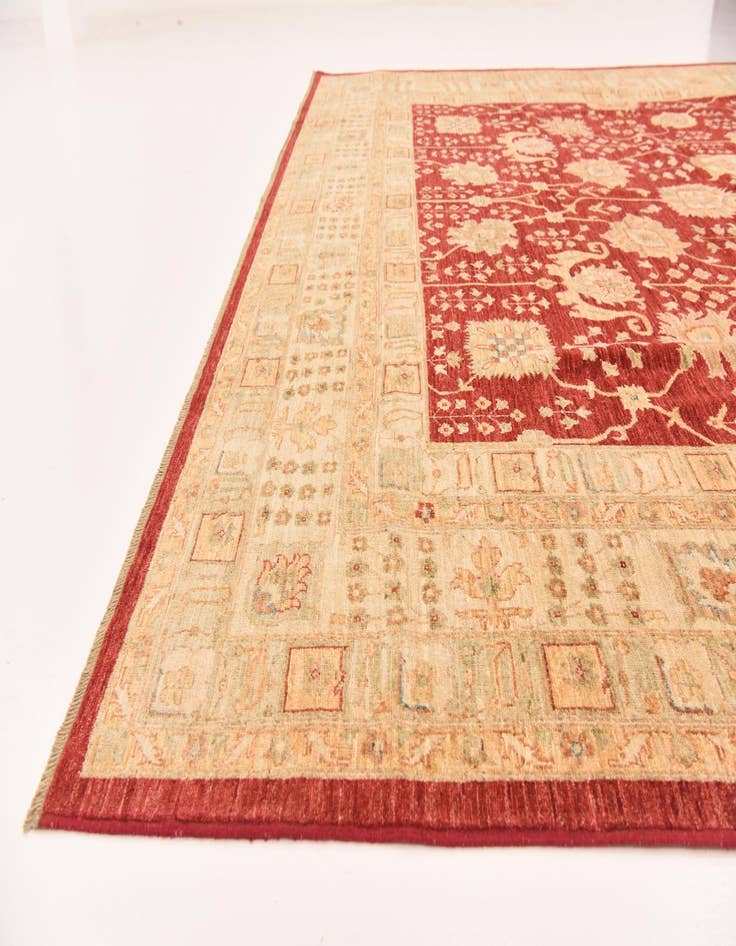 Detail image of  10' x 13'  Hand Knotted Peshawar Ziegler Rug