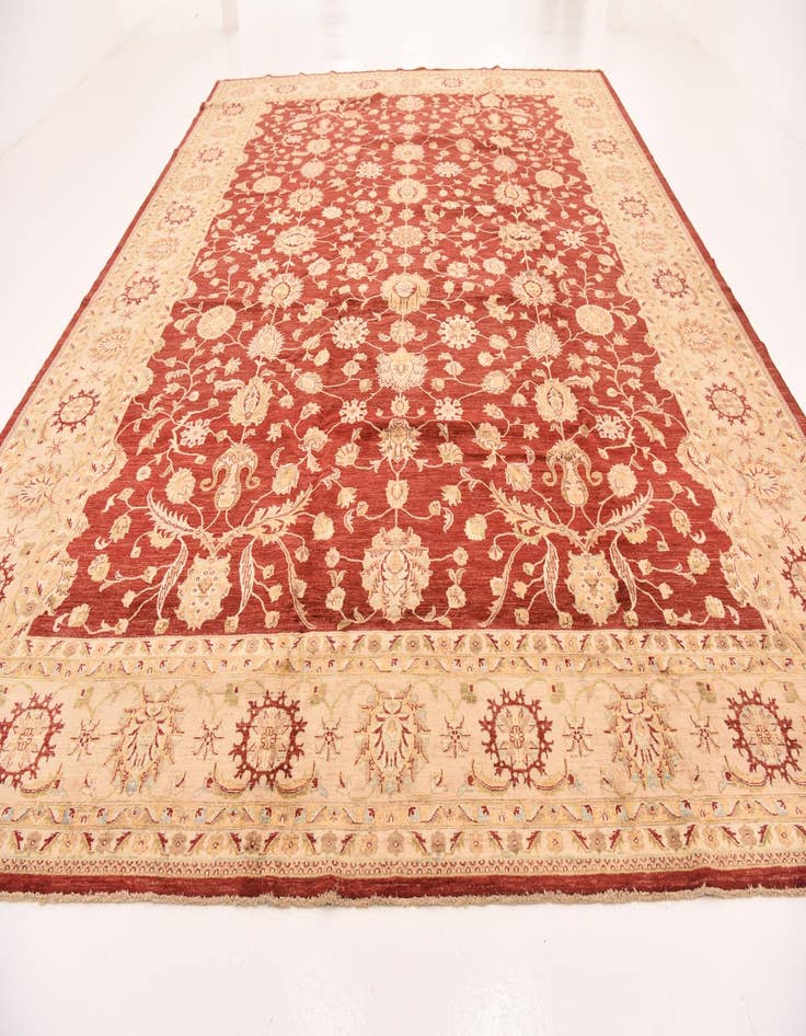 Detail image of  13' 4 x 17' 2  Hand Knotted Peshawar Ziegler Rug