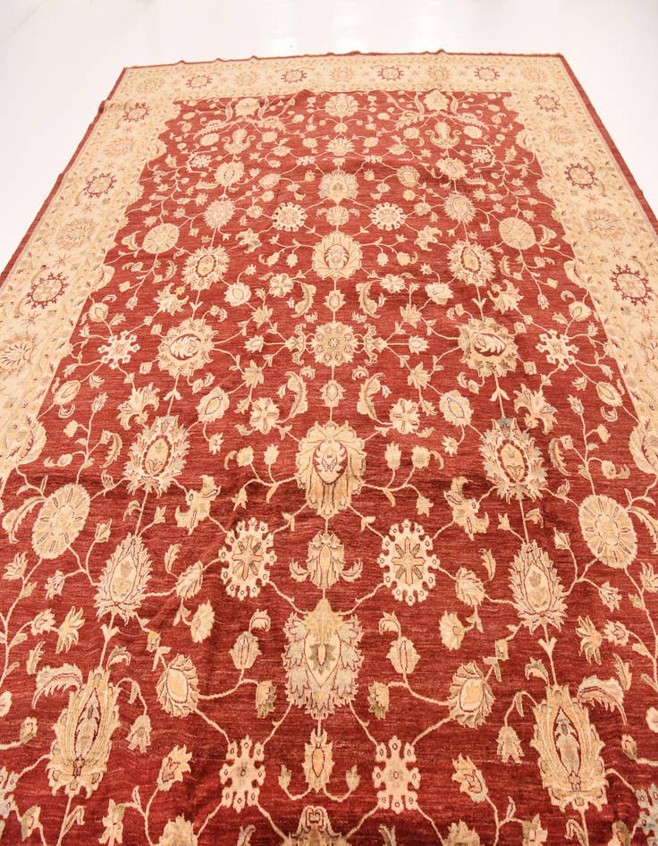 Detail image of  13' 4 x 17' 2  Hand Knotted Peshawar Ziegler Rug