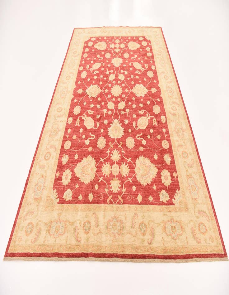 Detail image of  6' 9 x 9' 9  Hand Knotted Peshawar Ziegler Rug