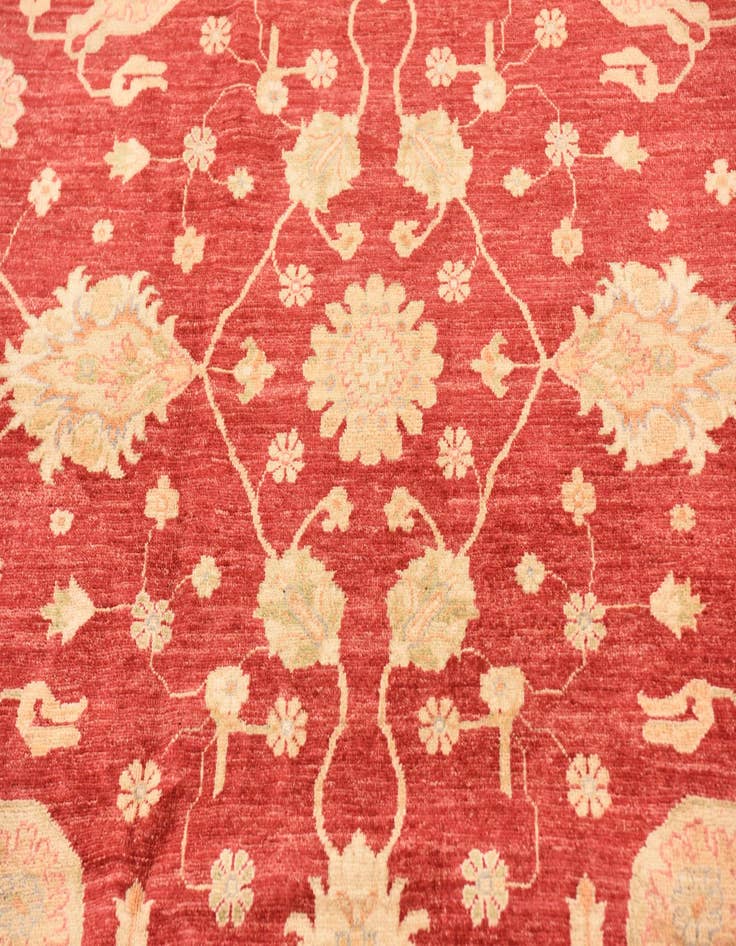 Detail image of  6' 9 x 9' 9  Hand Knotted Peshawar Ziegler Rug