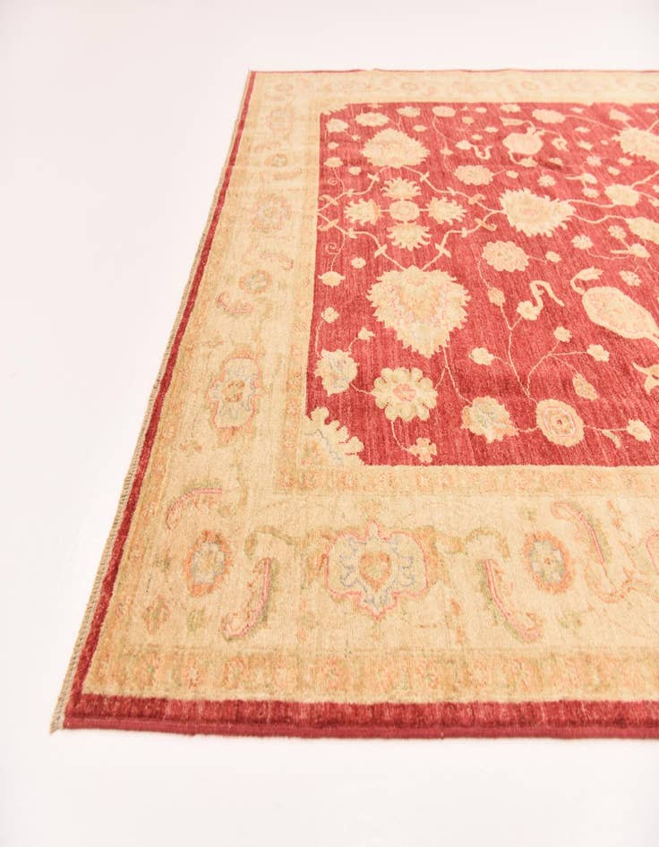 Detail image of  6' 9 x 9' 9  Hand Knotted Peshawar Ziegler Rug