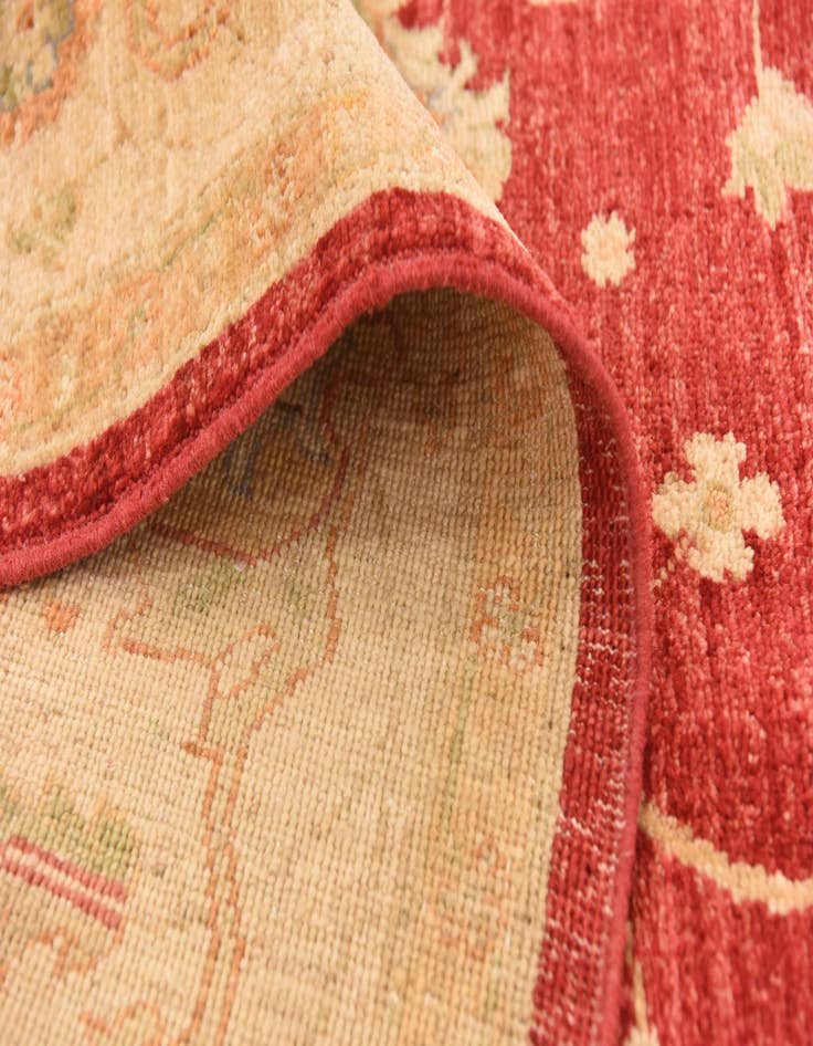 Detail image of  6' 9 x 9' 9  Hand Knotted Peshawar Ziegler Rug