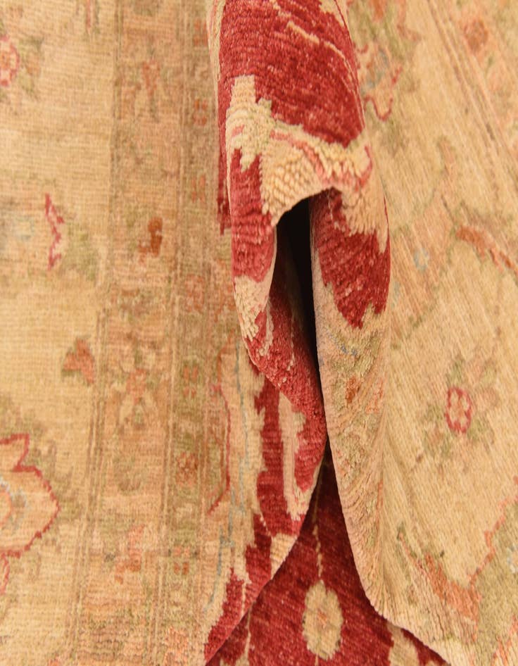 Detail image of  8' 3 x 11' 5  Hand Knotted Peshawar Ziegler Rug