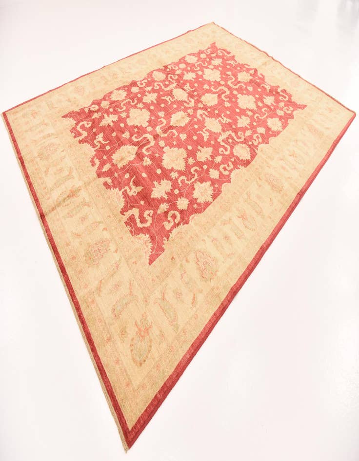 Detail image of  8' 3 x 11' 5  Hand Knotted Peshawar Ziegler Rug