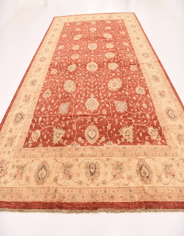 Detail image of  11' 5 x 16'  Hand Knotted Peshawar Ziegler Rug