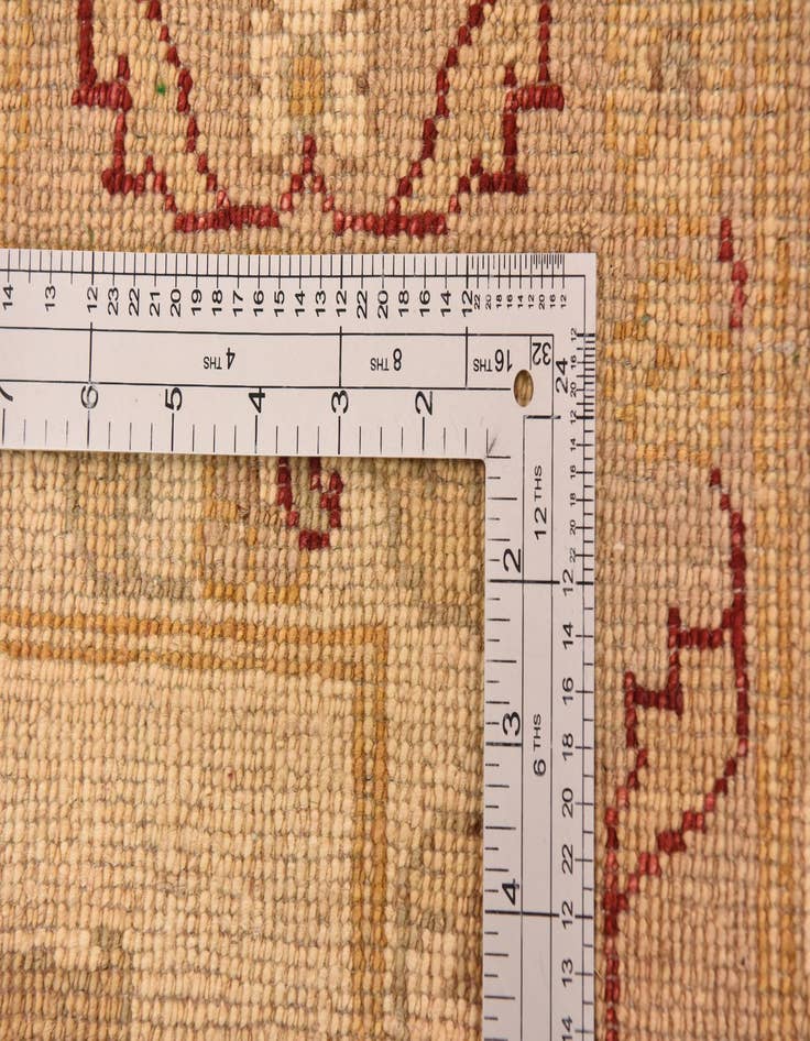 Detail image of  12' x 18' 6  Hand Knotted Peshawar Ziegler Rug