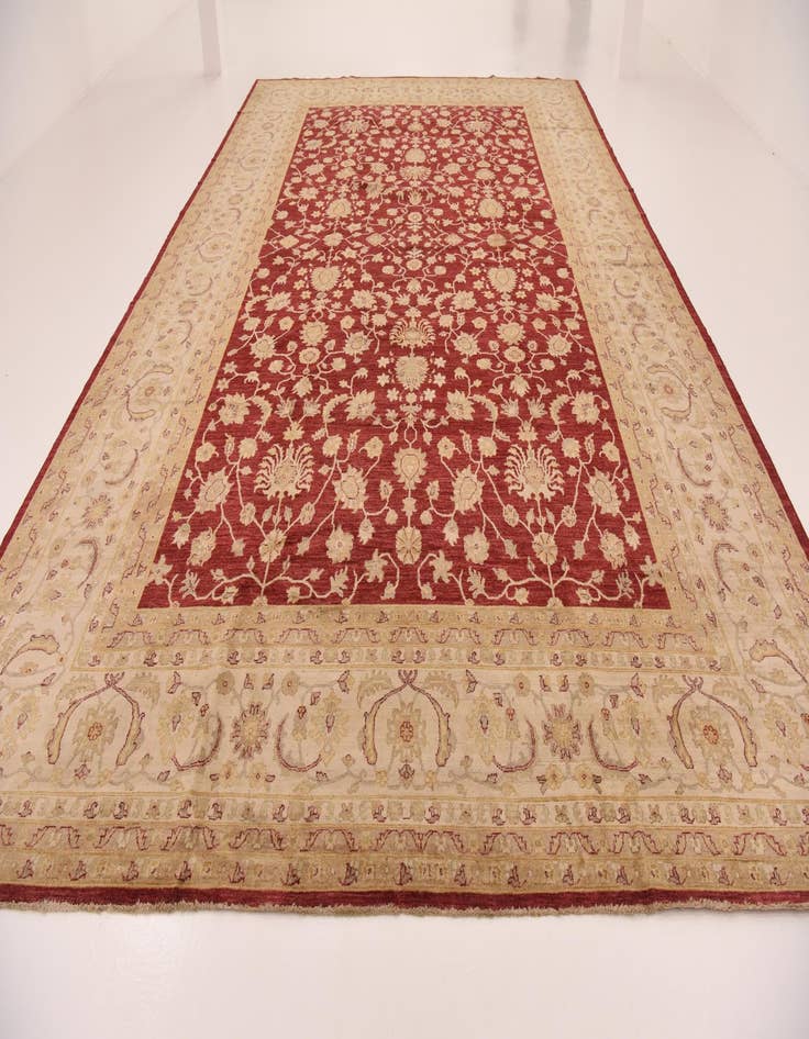 Detail image of  12' x 18' 6  Hand Knotted Peshawar Ziegler Rug