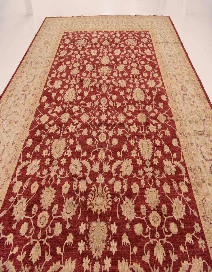 Detail image of  12' x 18' 6  Hand Knotted Peshawar Ziegler Rug