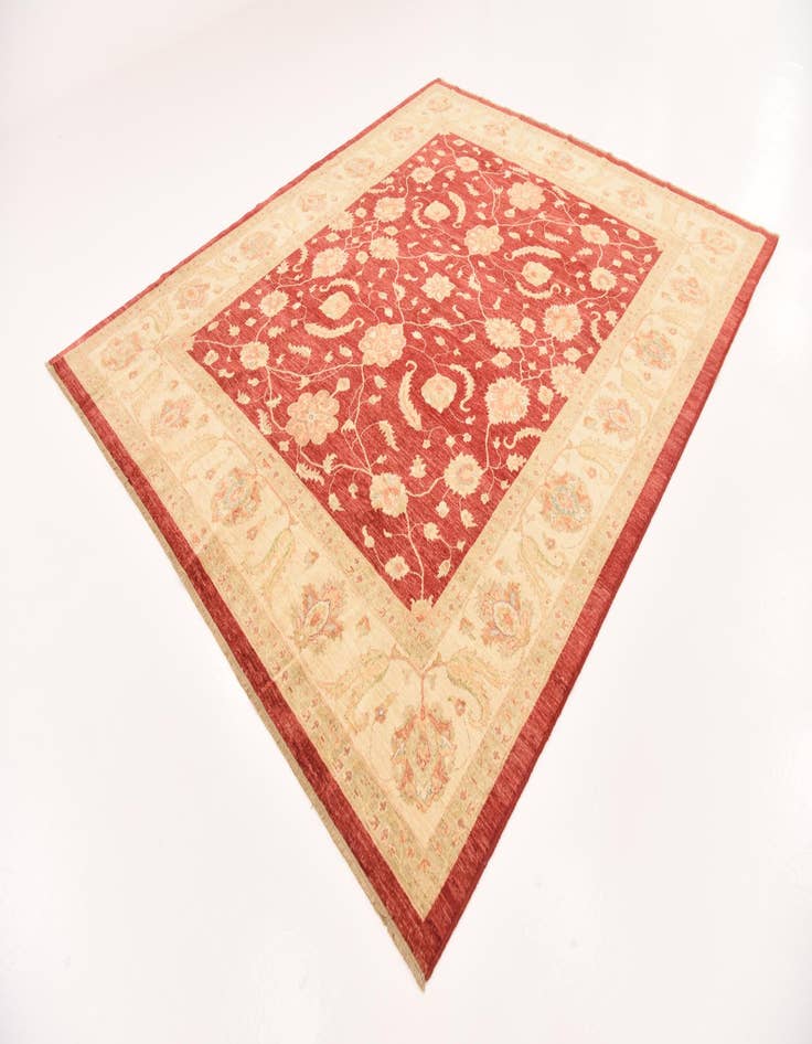 Detail image of  8' 3 x 9' 10  Hand Knotted Peshawar Ziegler Rug