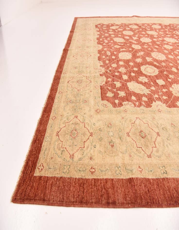 Detail image of  10' x 13'  Hand Knotted Peshawar Ziegler Rug