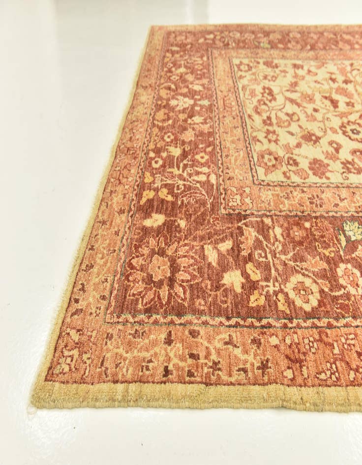 Detail image of  6' 8 x 8' 1  Hand Knotted Peshawar Ziegler Rug