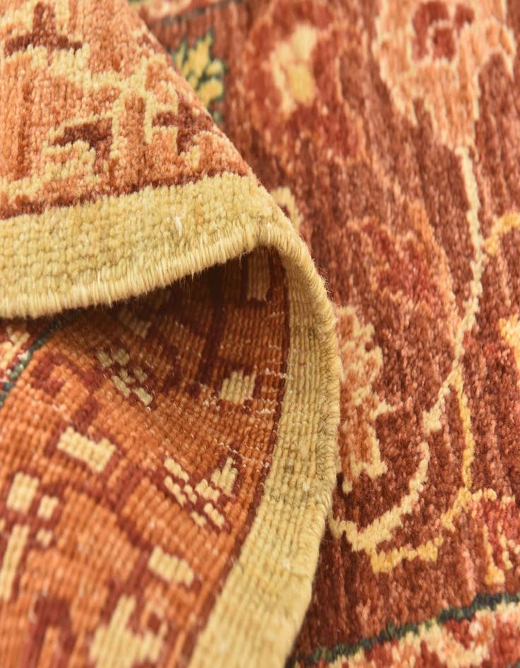 Detail image of  6' 8 x 8' 1  Hand Knotted Peshawar Ziegler Rug