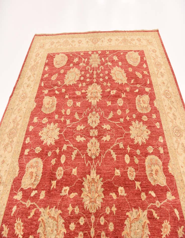 Detail image of  8' 7 x 9' 10  Hand Knotted Peshawar Ziegler Rug