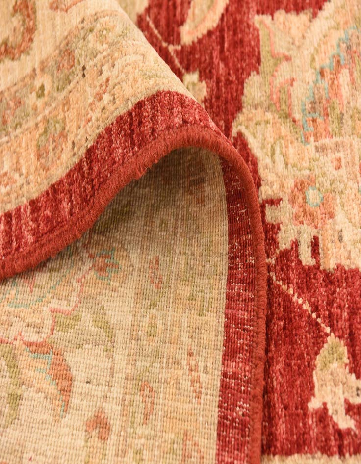 Detail image of  8' 5 x 9' 9  Hand Knotted Peshawar Ziegler Rug