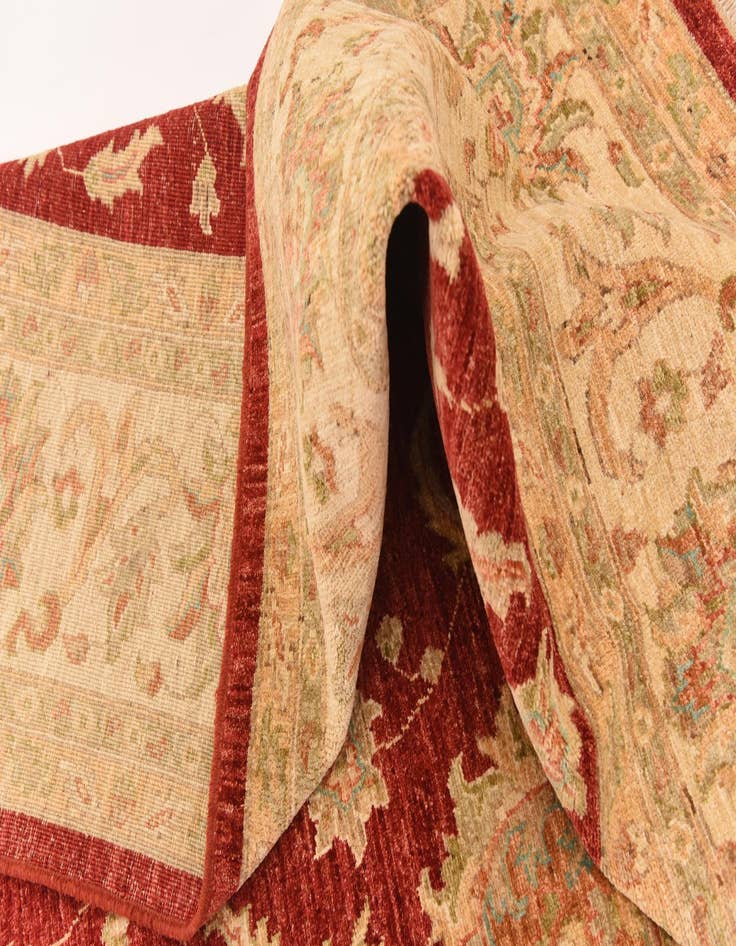 Detail image of  8' 5 x 9' 9  Hand Knotted Peshawar Ziegler Rug