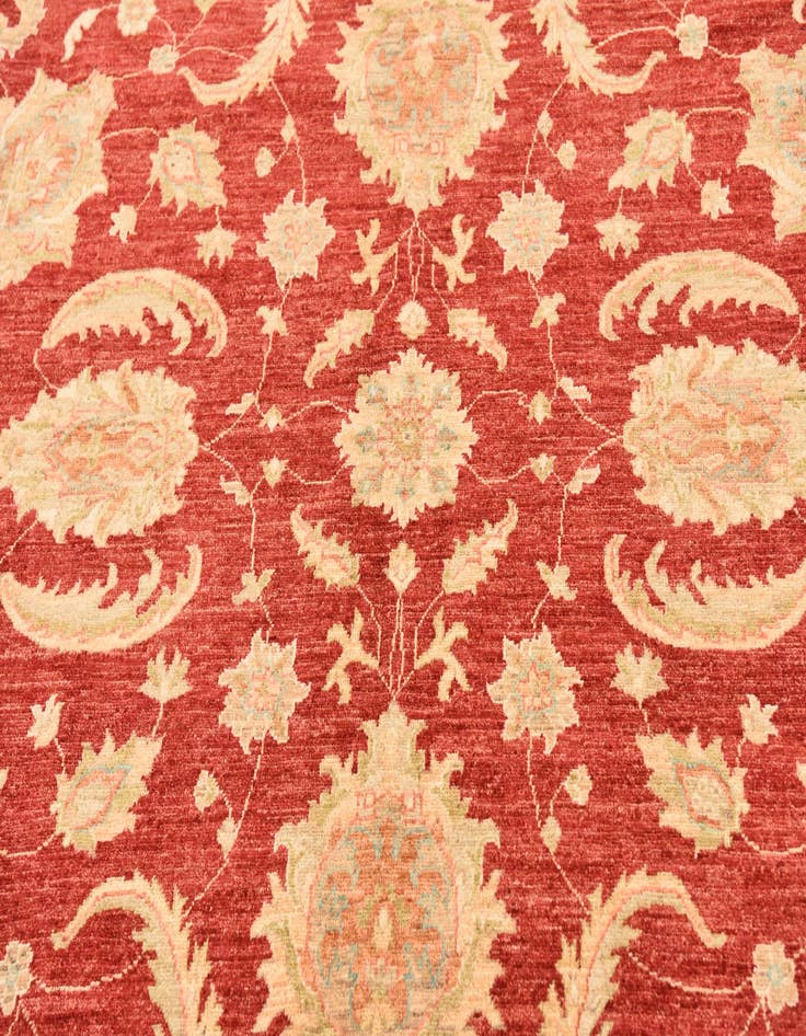 Detail image of  8' 5 x 9' 9  Hand Knotted Peshawar Ziegler Rug