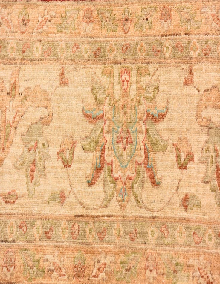 Detail image of  8' 5 x 9' 9  Hand Knotted Peshawar Ziegler Rug
