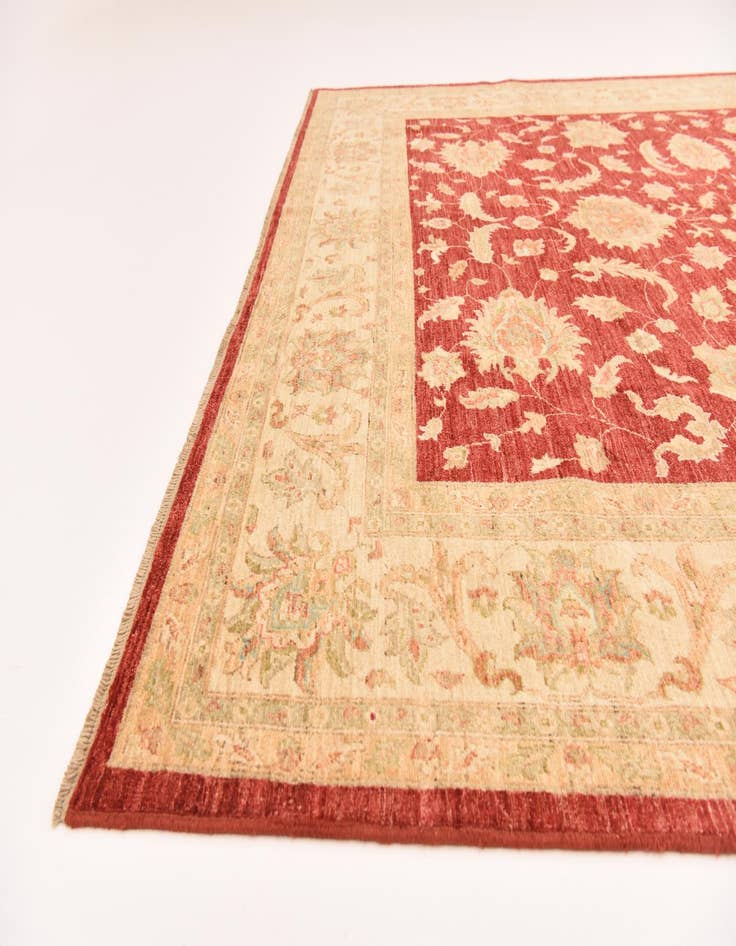 Detail image of  8' 5 x 9' 9  Hand Knotted Peshawar Ziegler Rug