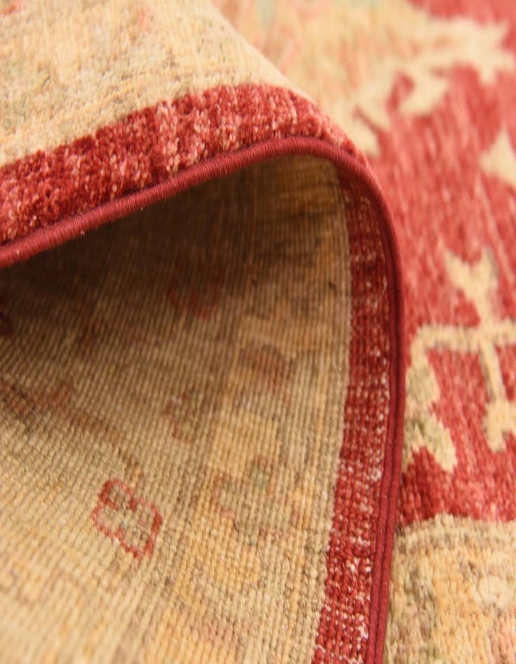 Detail image of  5' 8 x 8'  Hand Knotted Peshawar Ziegler Rug