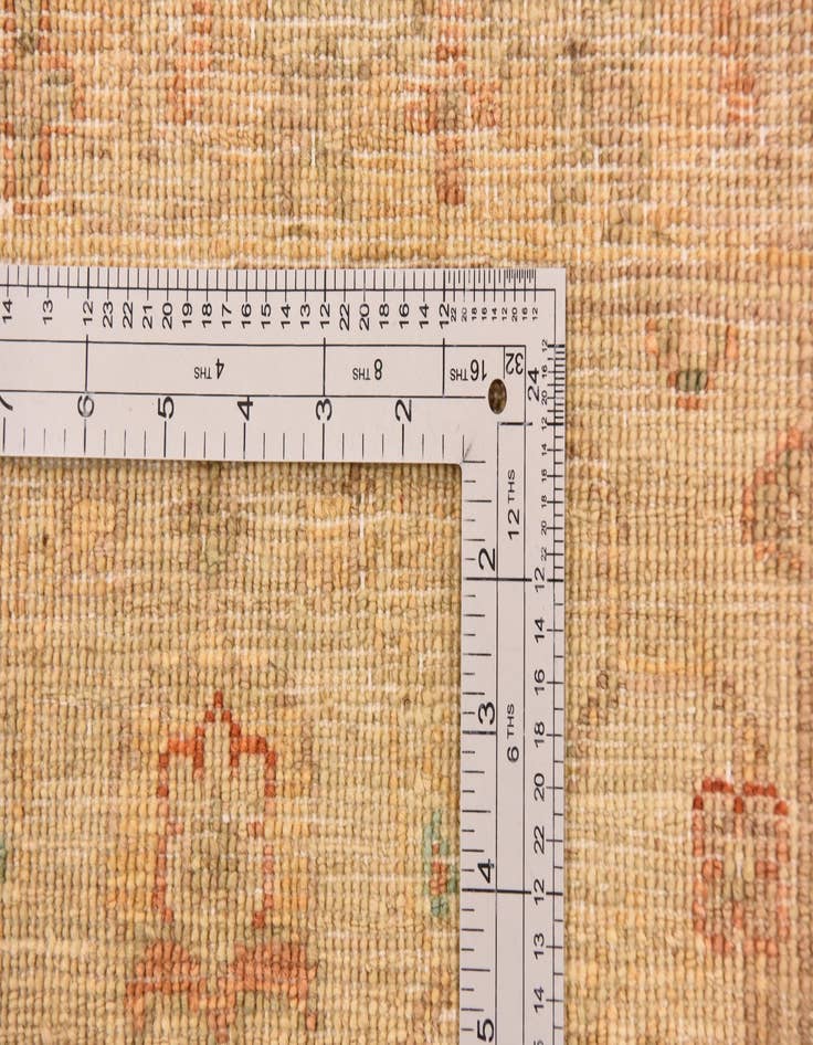 Detail image of  5' 8 x 8'  Hand Knotted Peshawar Ziegler Rug