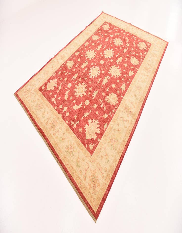 Detail image of  6' 10 x 9' 9  Hand Knotted Peshawar Ziegler Rug