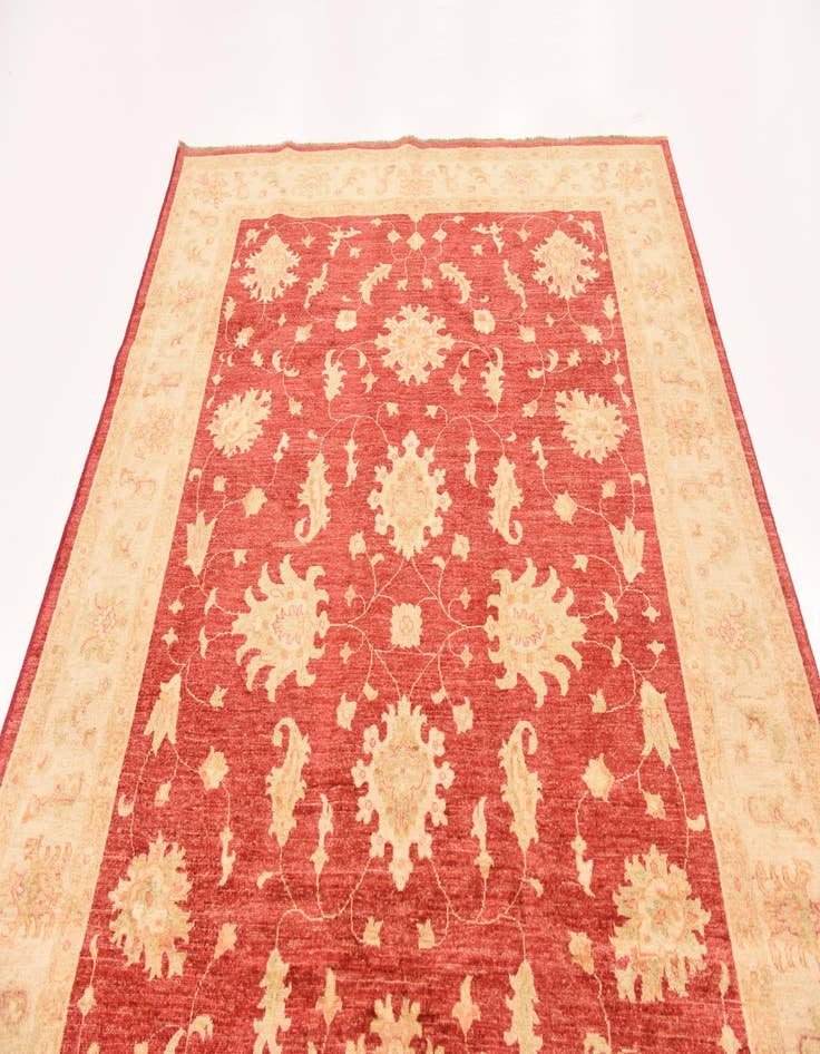 Detail image of  6' 10 x 9' 9  Hand Knotted Peshawar Ziegler Rug