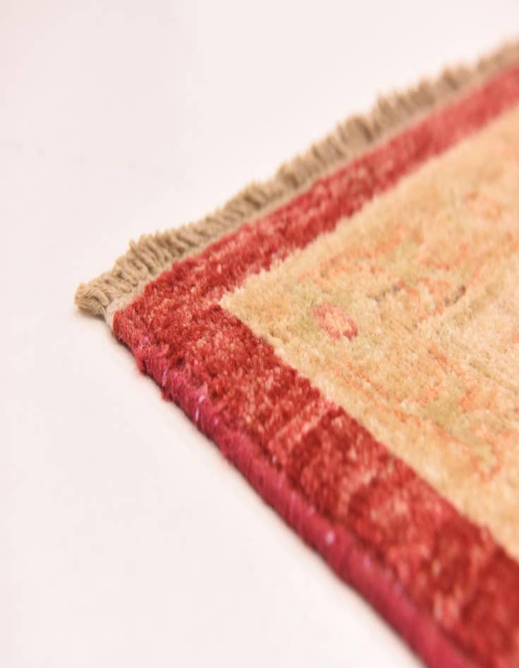 Detail image of  6' 10 x 9' 9  Hand Knotted Peshawar Ziegler Rug