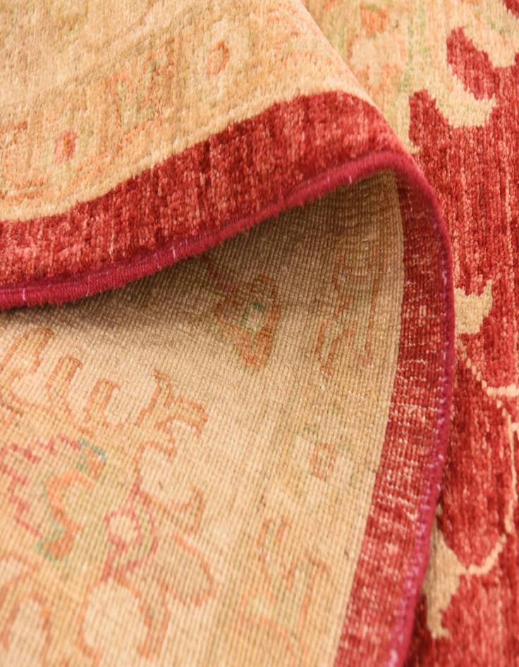 Detail image of  6' 10 x 9' 9  Hand Knotted Peshawar Ziegler Rug