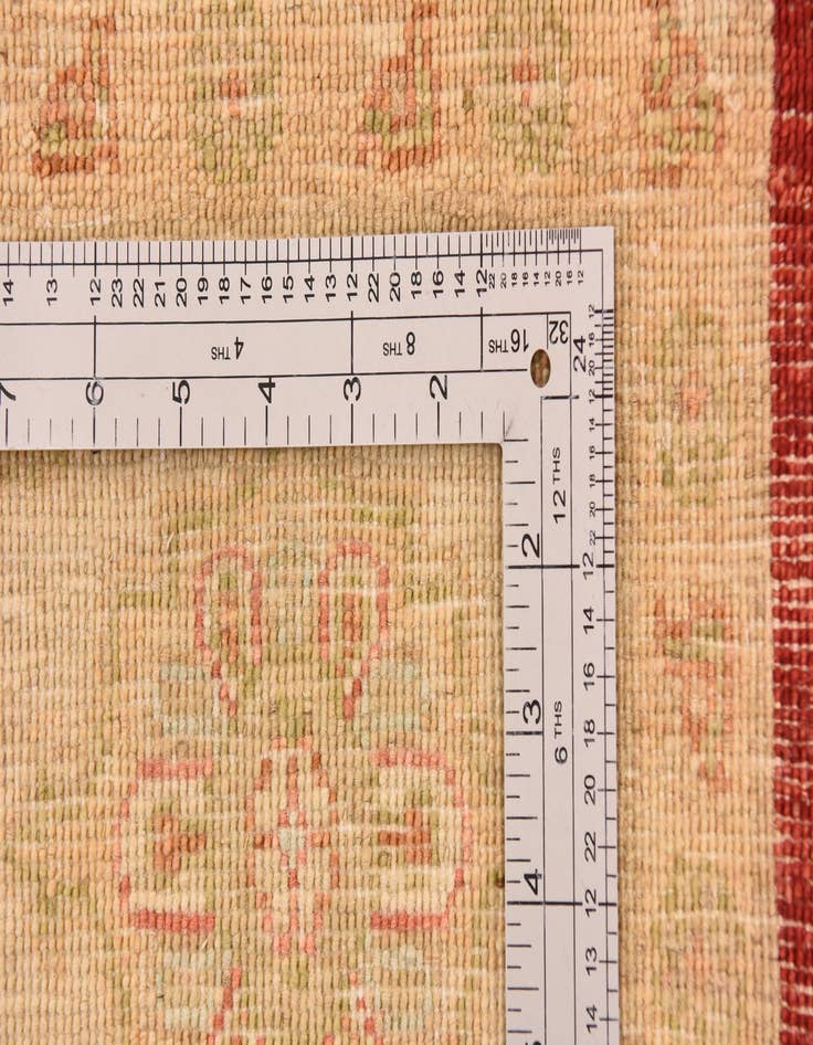 Detail image of  6' 6 x 9' 8  Hand Knotted Peshawar Ziegler Rug