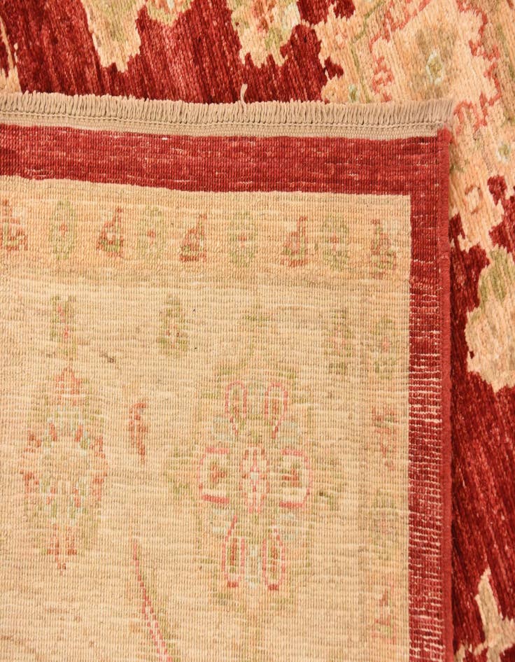 Detail image of  6' 6 x 9' 8  Hand Knotted Peshawar Ziegler Rug