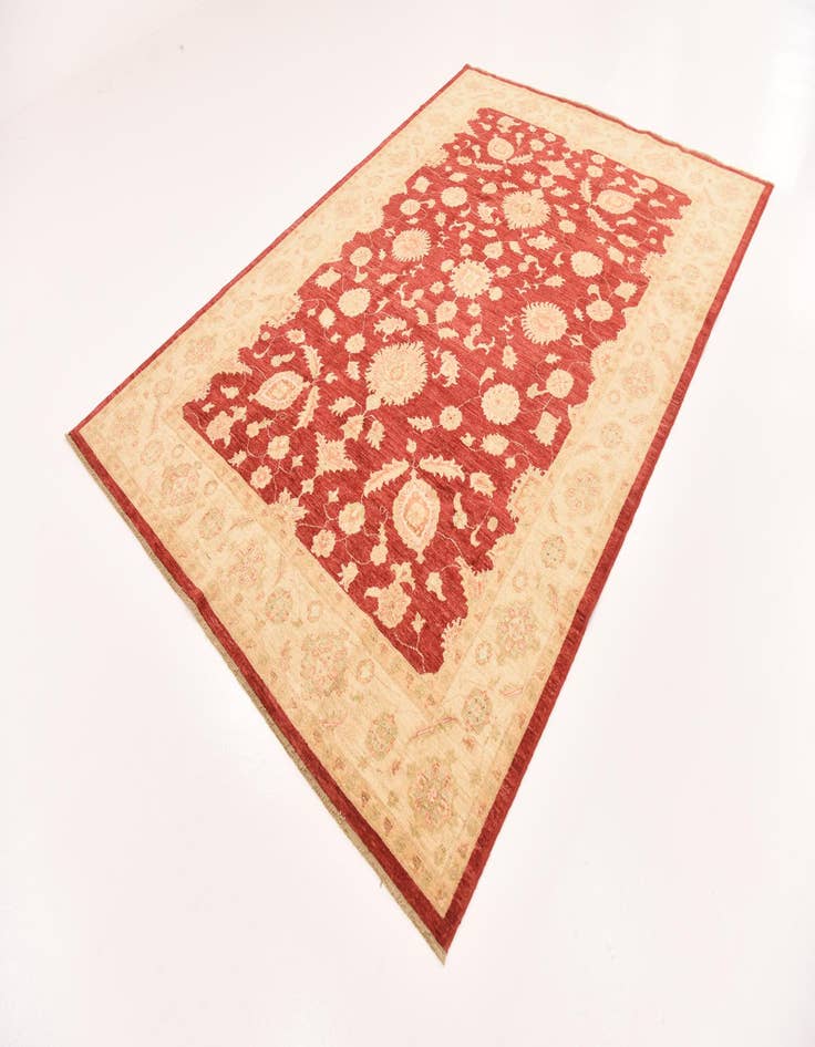 Detail image of  6' 6 x 9' 8  Hand Knotted Peshawar Ziegler Rug