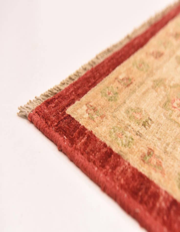 Detail image of  6' 6 x 9' 8  Hand Knotted Peshawar Ziegler Rug