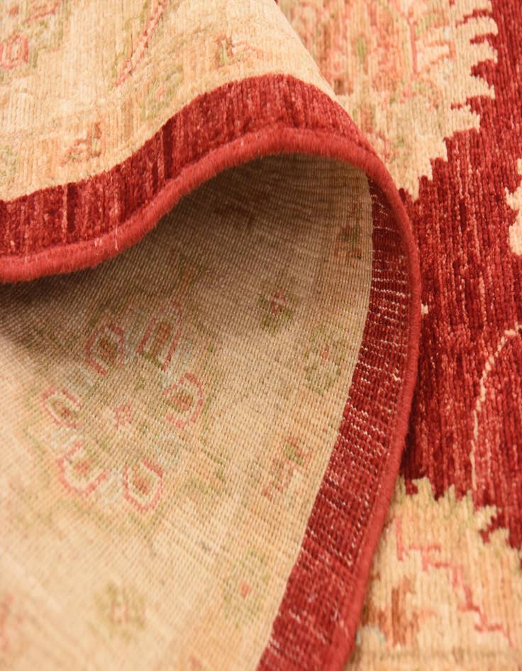 Detail image of  6' 6 x 9' 8  Hand Knotted Peshawar Ziegler Rug