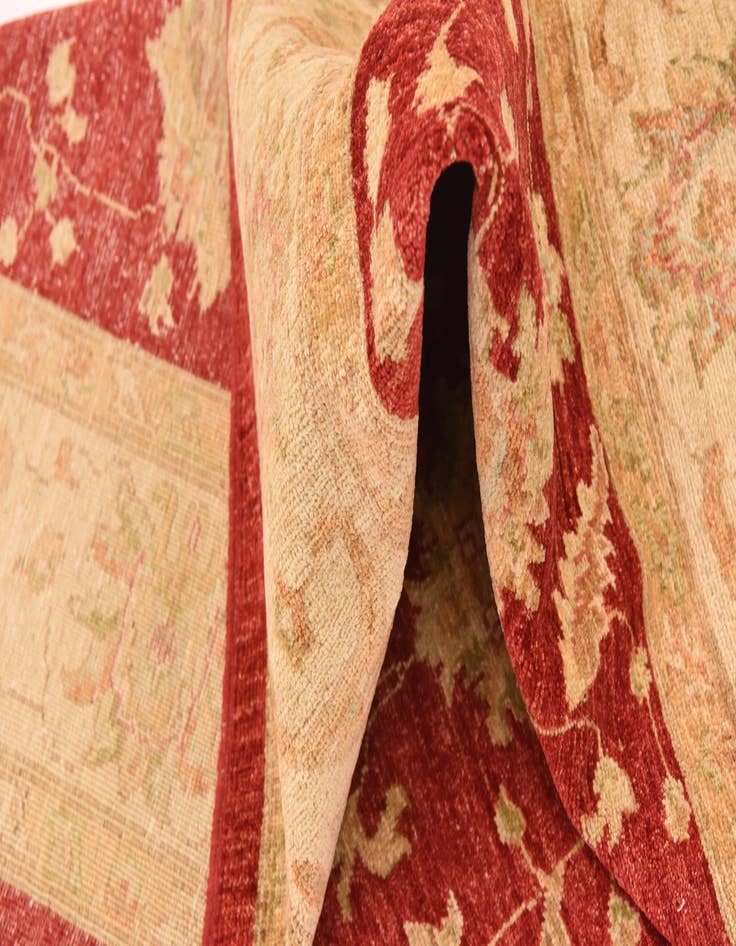 Detail image of  6' 6 x 9' 9  Hand Knotted Peshawar Ziegler Rug