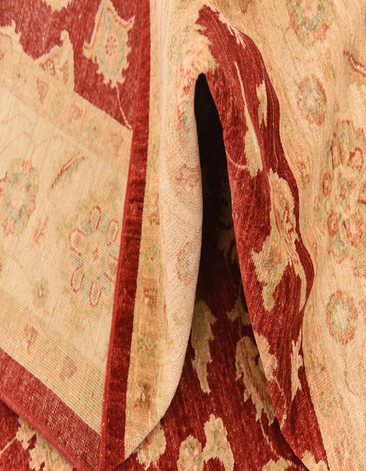 Detail image of  6' 8 x 9' 7  Hand Knotted Peshawar Ziegler Rug