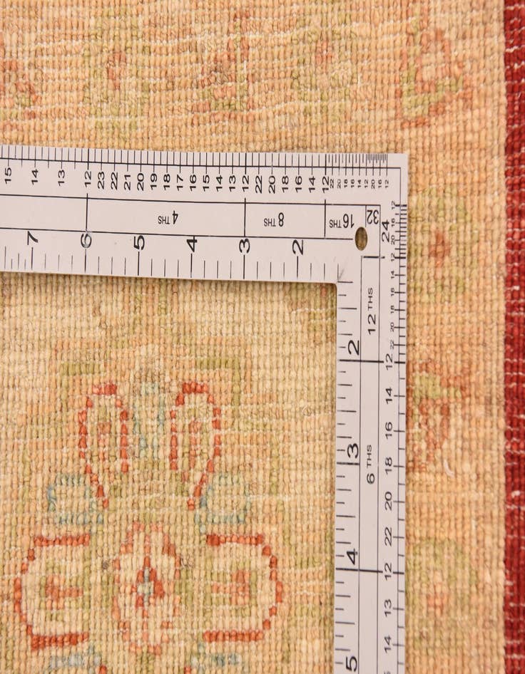 Detail image of  6' 8 x 9' 7  Hand Knotted Peshawar Ziegler Rug