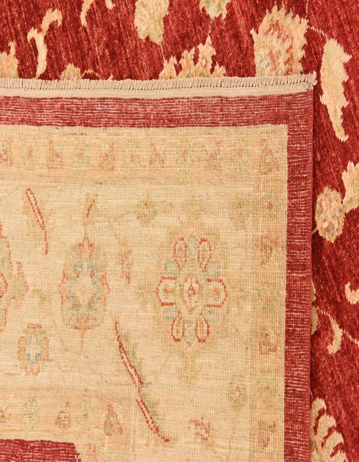 Detail image of  6' 8 x 9' 7  Hand Knotted Peshawar Ziegler Rug