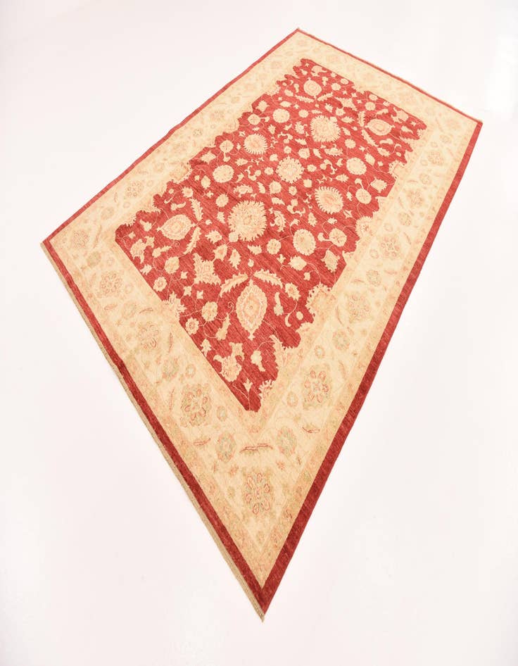 Detail image of  6' 8 x 9' 7  Hand Knotted Peshawar Ziegler Rug