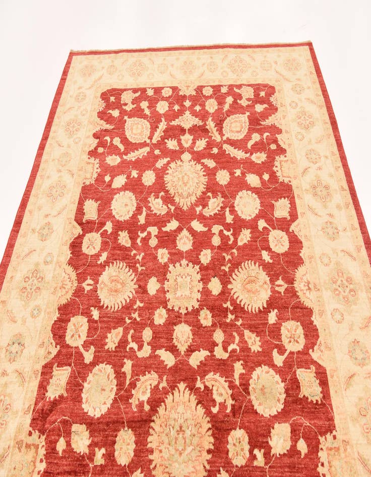 Detail image of  6' 8 x 9' 7  Hand Knotted Peshawar Ziegler Rug