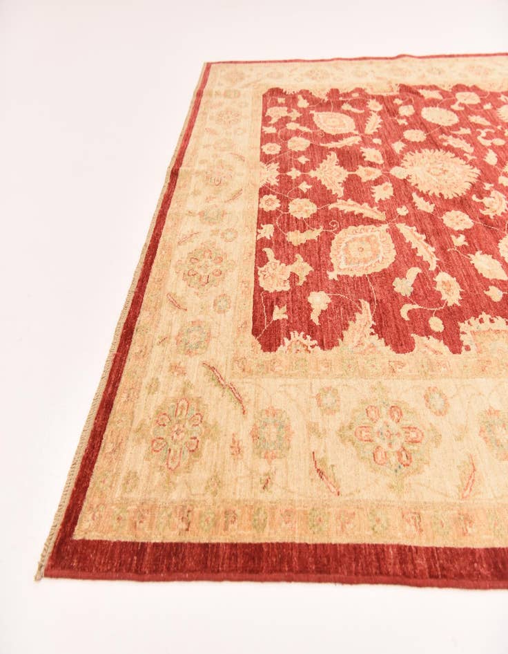 Detail image of  6' 8 x 9' 7  Hand Knotted Peshawar Ziegler Rug