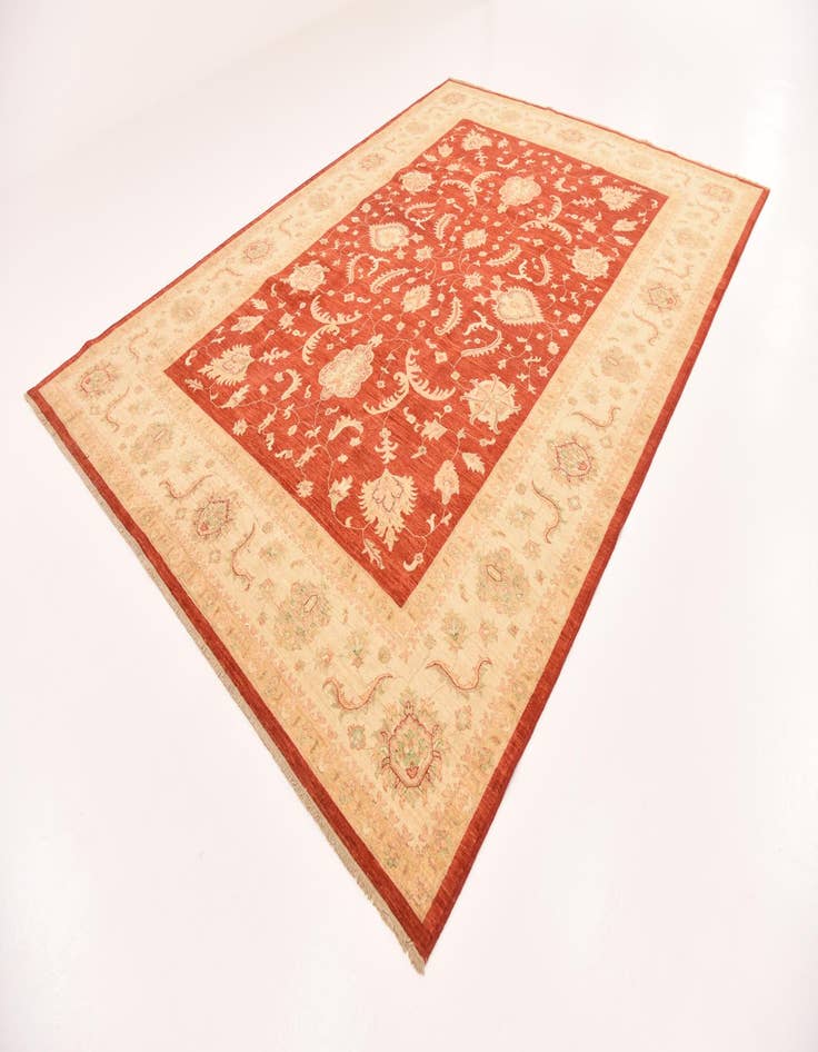 Detail image of  8' 10 x 12' 5  Hand Knotted Peshawar Ziegler Rug