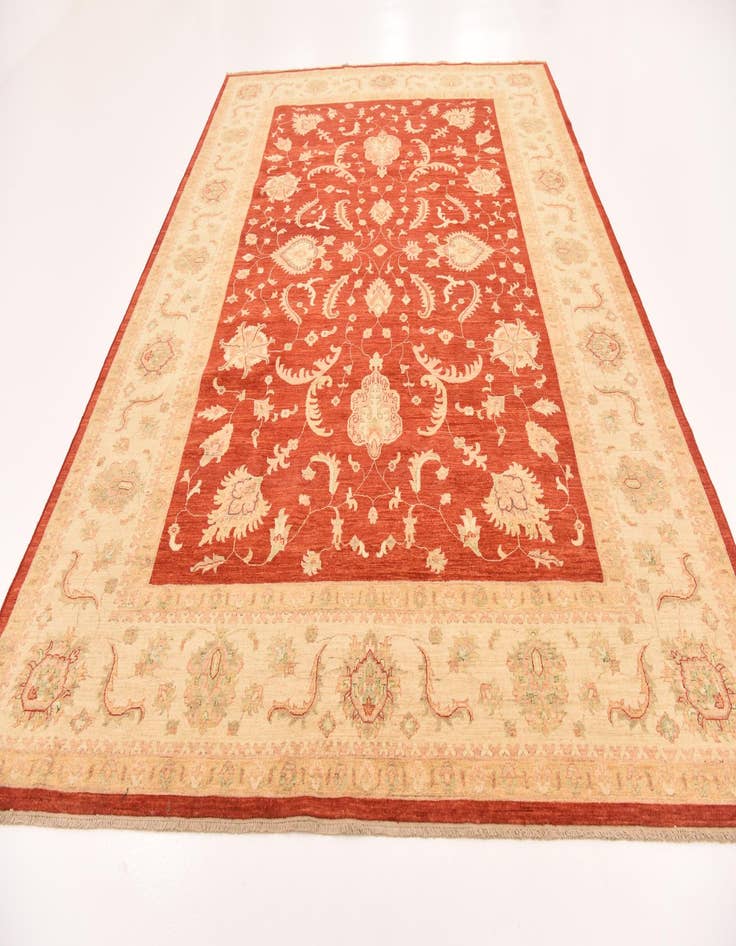 Detail image of  8' 10 x 12' 5  Hand Knotted Peshawar Ziegler Rug