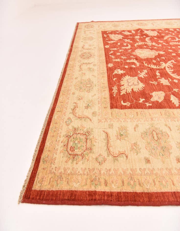 Detail image of  8' 10 x 12' 5  Hand Knotted Peshawar Ziegler Rug