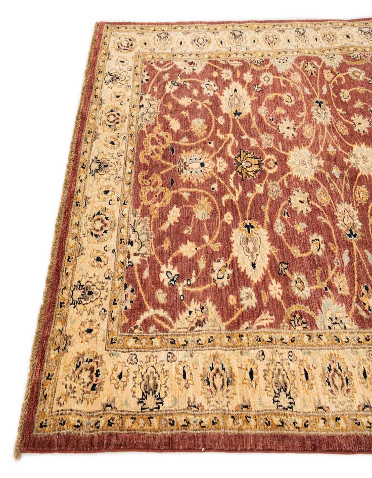 Detail image of  5' 2 x 7' 9  Hand Knotted Peshawar Ziegler Rug