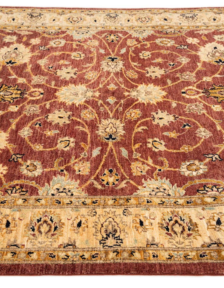 Detail image of  5' 2 x 7' 9  Hand Knotted Peshawar Ziegler Rug