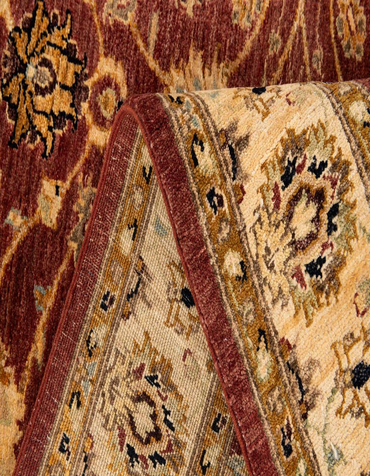 Detail image of  5' 2 x 7' 9  Hand Knotted Peshawar Ziegler Rug