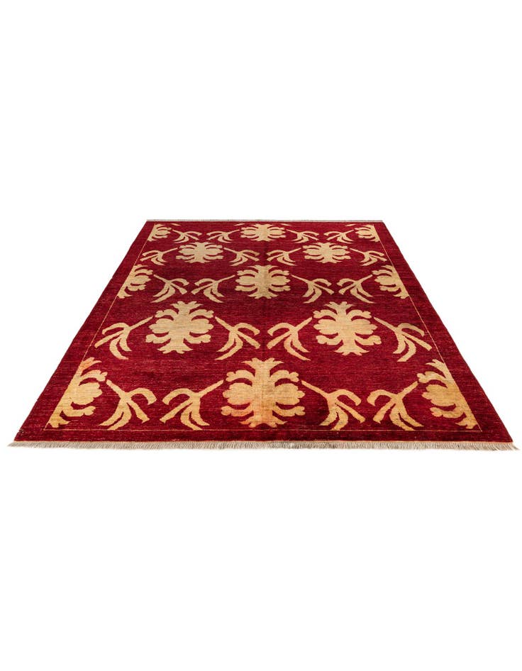 Detail image of  5' 4 x 8'  Hand Knotted Peshawar Ziegler Rug